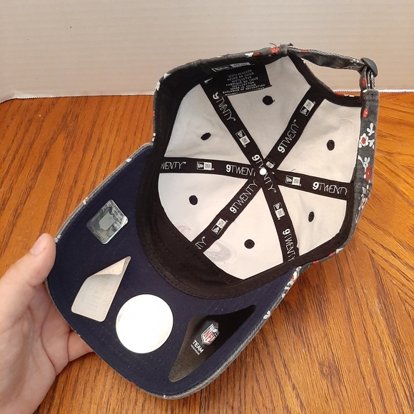 🔥Houston Texans (NEW) NFL Women's New Era Navy Floral 9TWENTY Adjustable Hat - Picture 3 of 6